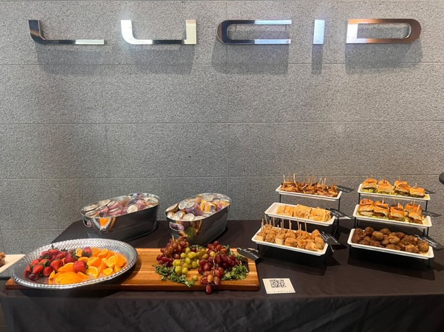 Corporate event catering buffet service